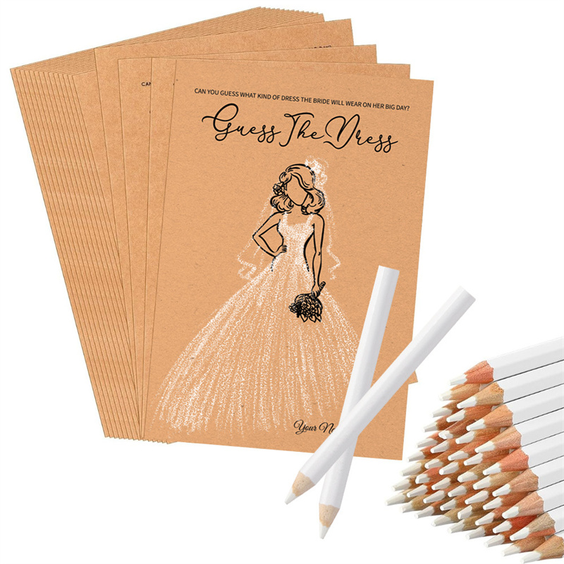 Party Games Bridal Shower - 20 stuks Guess Dress Game kaarten