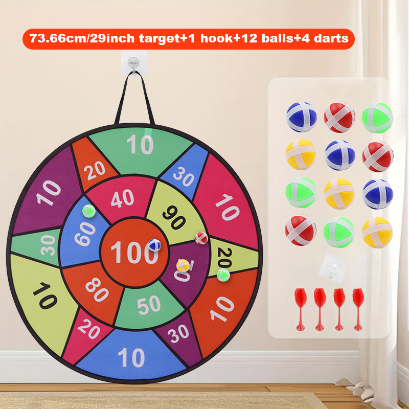Party Games For 5 Year Olds Indoors - Kleverige bal dartbord - 12 ballen