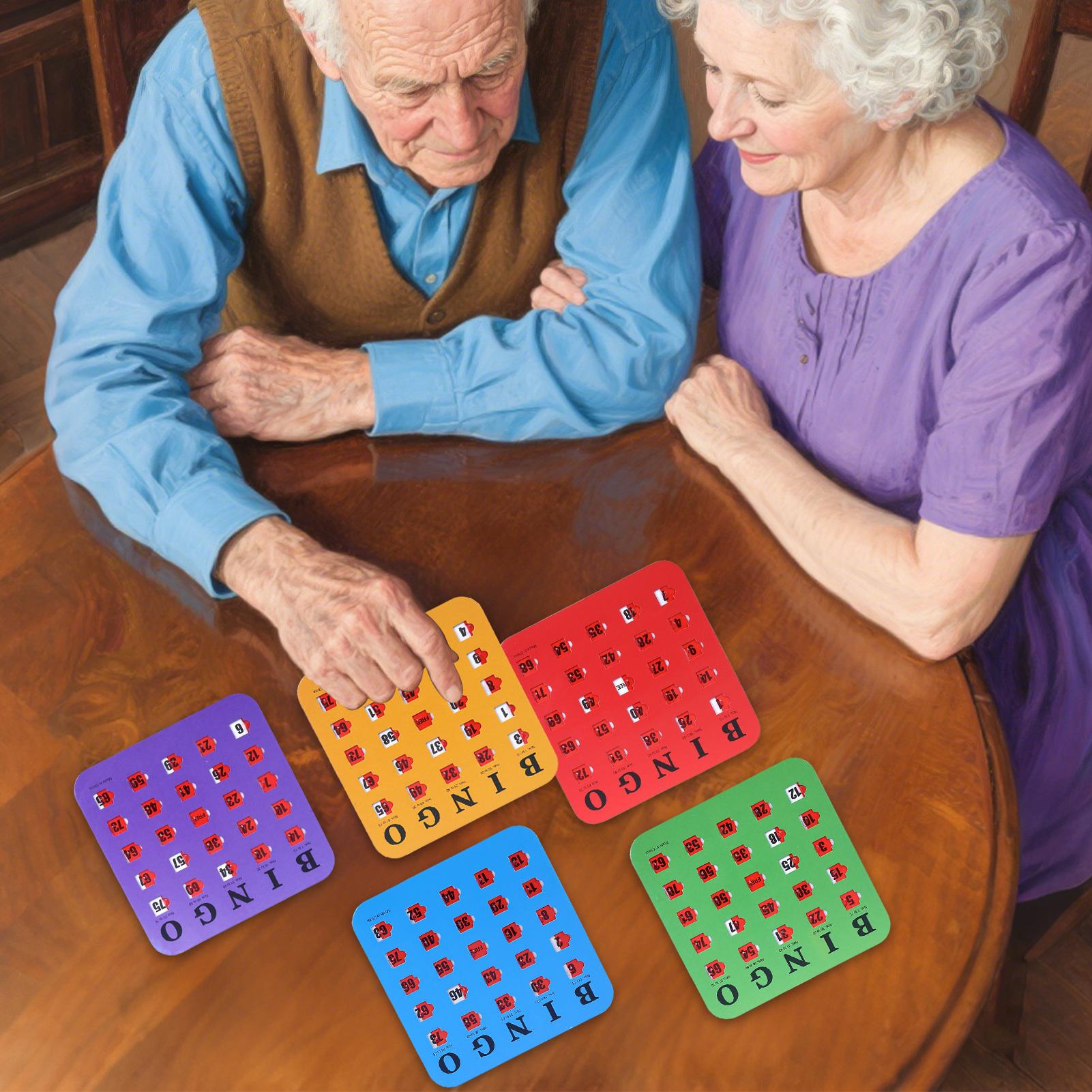 Party Games For Adults Large Group - 5 stuks Bingo-spelkaarten met grote print,