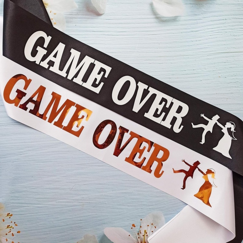 Party Games Bridal Shower - Game Over Bachelor Party Bruidegom Sash,