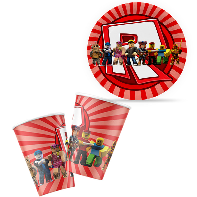 Party Games In Roblox - Robot Gelukkige Verjaardag Decoratie Servies Set