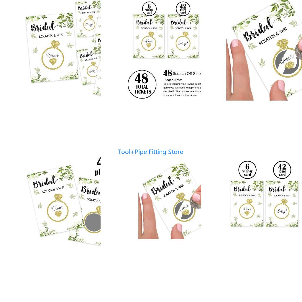 Party Games Bridal Shower - F92B Bruidsdouche Scratch Off Game Card