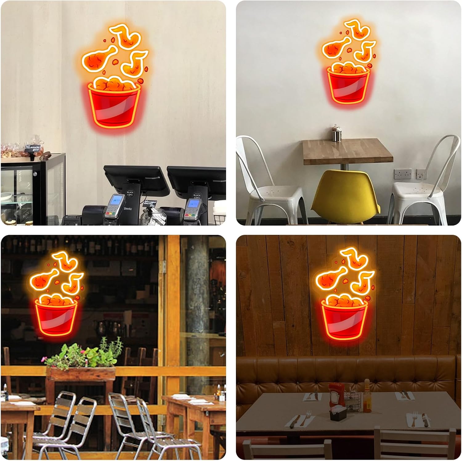 Gebraden Kip Neonbord USB Dimb - Party Games Shop recensie en prijs