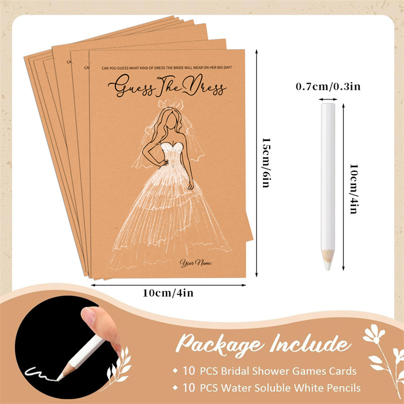 20 stuks Guess Dress Game kaar - Party Games Bridal Shower recensie en prijs