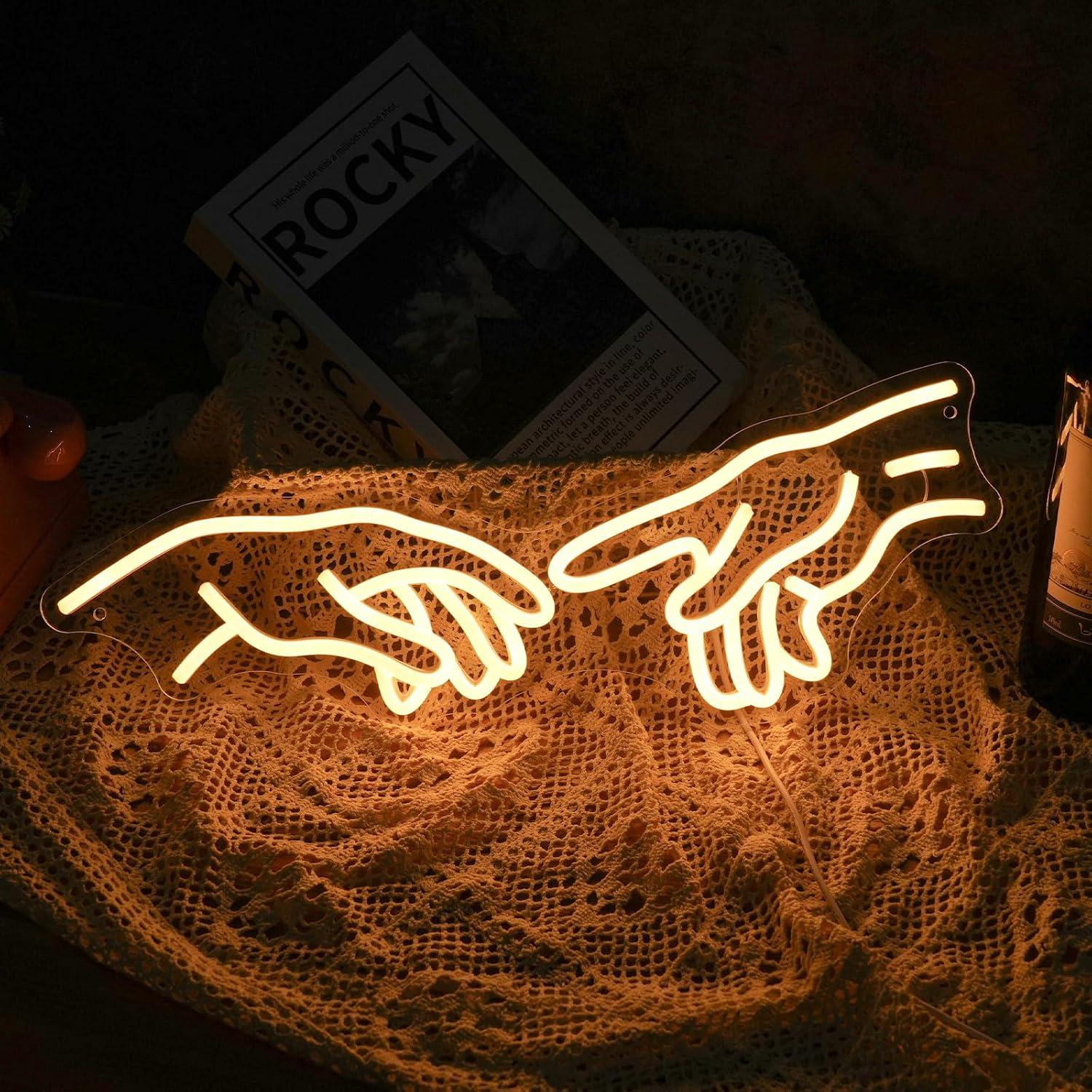 Godshand Gebaar Neonbord USB D - Party Games Shop recensie en prijs