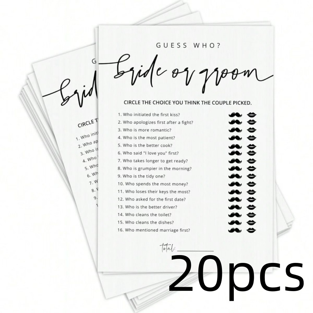 20 stuks bruiloftspel leuk bru - Party Games Bridal Shower recensie en prijs