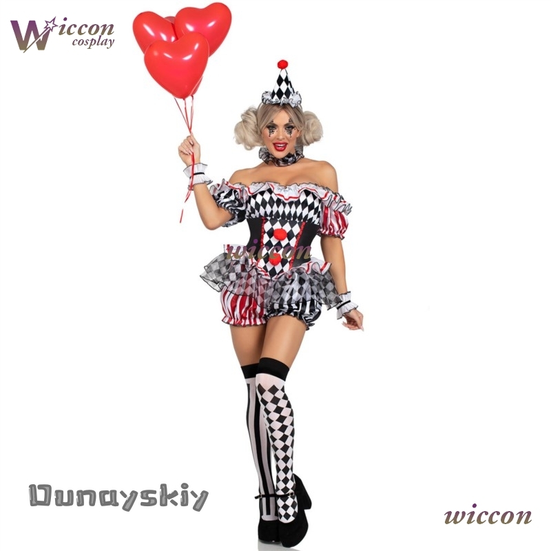 Vrouwen Clown Cosplay Kostuum  - Party Games Free Online recensie en prijs