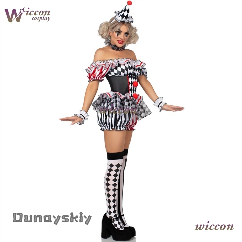 Vrouwen Clown Cosplay Kostuum  - Party Games Free Online recensie en prijs