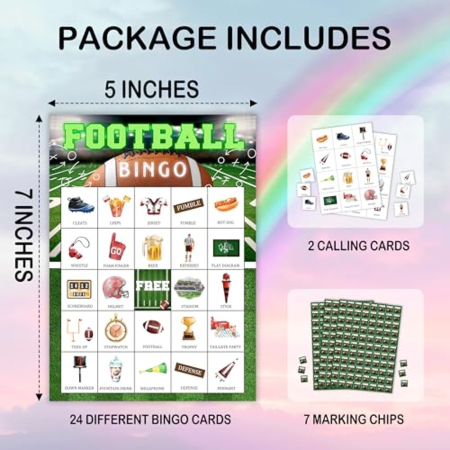 Voetbal Bingo Spelkaart, Voetb - Party Games For Adults Large Group recensie en prijs